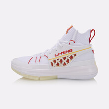 李寧（LI-NING）籃球鞋龍鱗035-2標準白/公牛紅 