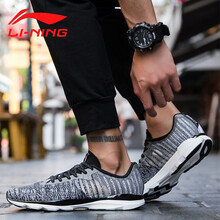 李寧（LI-NING）跑步鞋黑/白/黯淡灰-7 