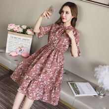 喇叭袖連衣裙，微胖女孩的福音