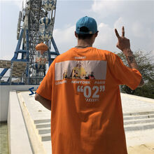 deciuhlae 五分袖 男士T恤 橙色 T602 02短T 