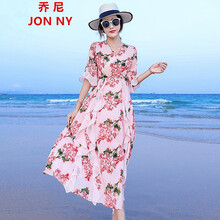 喬尼（JON NY） 碎花 不規(guī)則 連衣裙