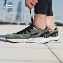 李寧（LI-NING）跑步鞋標準黑/花灰李寧紅/標準白 