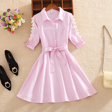 百搭迷你長(cháng)袖連衣裙，甜美又減齡