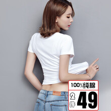 云步香階 立體剪裁 短袖 T恤 女 圓領(lǐng)