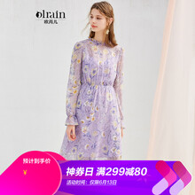 Olrain 碎花 透視，花邊 連衣裙
