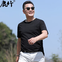鹿竹 短袖 男士T恤 GG0011黑色 