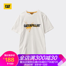 CAT 短袖 男士T恤 白色 