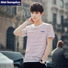 美邦頓（Meibangdun） 短袖 男士T恤 紅色 