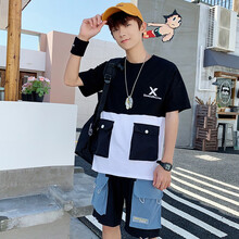 美羅邦（Meloban） 五分袖 男士T恤 BT131黑色 