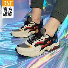 361度跑步鞋米色/曜石黑 44，39，40，41，42，43