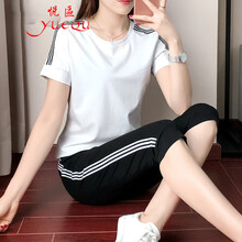 悅區(qū)（YUEQU） 條紋 短袖 T恤 女 圓領(lǐng)
