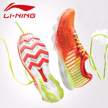 李寧（LI-NING）跑步鞋熒光果紅/熒光亮綠 40