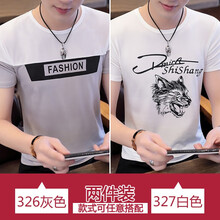 芬狄丹頓（FUNDENTON） 短袖 男士T恤 326灰色-327白色 