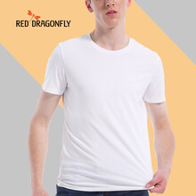 紅蜻蜓（RED DRAGONFLY） 短袖 男士T恤 白色（防水） 