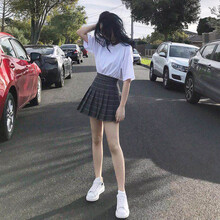 一字領(lǐng)半身裙，微胖女孩的福音