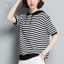小賴(lài)猴（XIAOLAIHOU） 帶帽 短袖 T恤 女 連帽