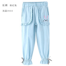 女童純棉牛仔燈籠褲