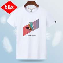 Lee Cooper 五分袖 男士T恤 T10白色【純棉】 