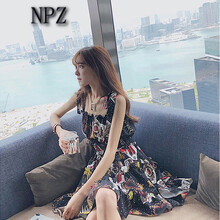 NPZ  拉鏈，印花 連衣裙