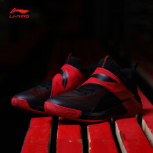 李寧（LI-NING）籃球鞋標準黑/公牛紅-5 