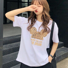 未知 印花，燙畫(huà) 短袖 T恤 女 圓領(lǐng)