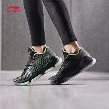 李寧（LI-NING）籃球鞋【裂變3】標(biāo)準(zhǔn)黑/熒光嫩綠 