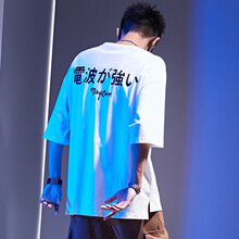弄浪（nonglong） 五分袖 男士T恤 1918白色 