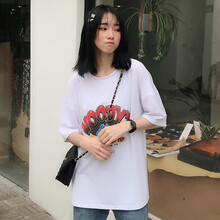 寬松印花短袖，打造精致小仙女