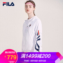 FILA 連帽 長袖 女 短外套 印花，帶帽