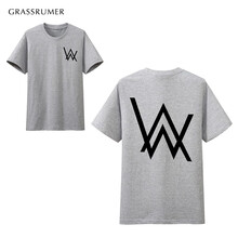 GRASSRUMER 短袖 男士T恤 艾倫沃克C款 灰色 