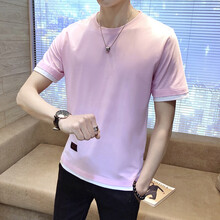 爾康新 短袖 男士T恤 粉紅色 