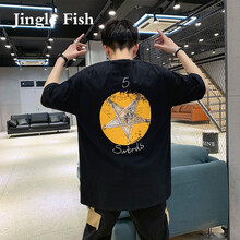 叮當(dāng)小魚（Jingle fish） 短袖 男士T恤 黑色X1911110 