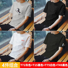 菲林普倫 短袖 男士T恤 22T72灰色+T15黑色+T75白色+T49黑色 