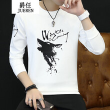 騎士普?。≒utino Rider） 長袖 男士T恤 1702白色 XL，L，M，XXXL，XXL