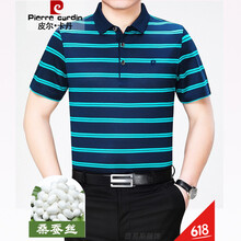 皮爾卡丹（pierrecardin） 短袖 男士T恤 081995802深蘭+新綠 