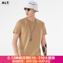 ALTFINEISM 短袖 男士T恤 卡其色 