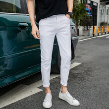 匹帥（PISHUAI） 修身褲 青春休閑 男士牛仔褲