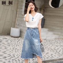 頤桐（YiTong） 純色 不規(guī)則 連衣裙