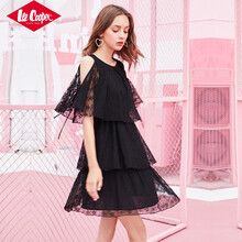 Lee Cooper 純色 透視，鏤空，蕾絲 連衣裙
