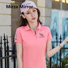 蜜莎蜜拉（Mirza Mirror） 口袋，刺繡，紐扣 短袖 T恤 女 POLO領(lǐng)