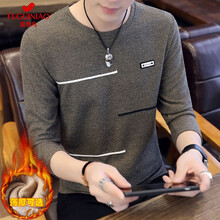 富貴鳥(niǎo)（FUGUINIAO） 長(cháng)袖 男士T恤 咖啡色不加絨1802 