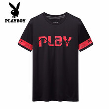 花花公子（PLAYBOY） 短袖 男士T恤 HM8301188黑色 