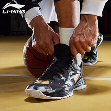 李寧（LI-NING）籃球鞋（夜行者）ABAN071-4標(biāo)準(zhǔn)黑/電光藍(lán) 42