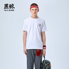 黑鯨（HLAJEANS） 短袖 男士T恤 漂白EA 