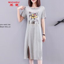 米楚（MICHOU） 人物 3D，不對稱，印花 連衣裙
