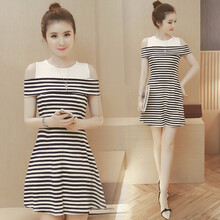 迪牛斯  拼色 連衣裙