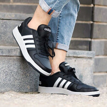 阿迪達(dá)斯（Adidas）板鞋B44699黑色+亮白 