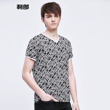 利郎（LILANZ） 短袖 男士T恤 黑 