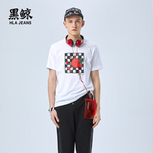 黑鯨（HLAJEANS） 短袖 男士T恤 漂白AC 