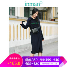 茵曼（INMAN） 字母 抽繩 連衣裙